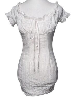 open lace back dress Athina Mini Dress White main image 1